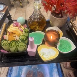 Cucumber spa pedicure
