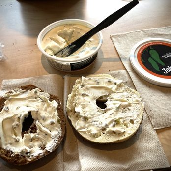 Bruegger's Bagels - Pumpernickel + Poppyseed and Jalapeño Cream Cheese . . . Yum!!! - Bagels Near Me - Pittsburgh, Pennsylvania Bruegger's Bagels - Pumpernickel + Poppyseed and Jalapeño Cream Cheese . . . Yum!!! - Bagels Near Me - Pittsburgh, Pennsylvania