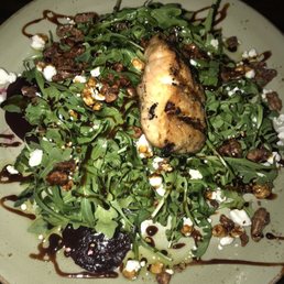 Beet and Arugula salad w salmon- perfection!!