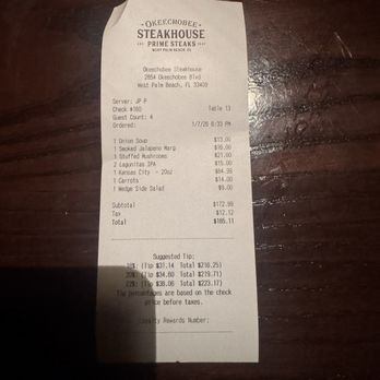 Okeechobee Steak House - Bill - Steakhouses Near Me - West Palm Beach, Florida Okeechobee Steak House - Bill - Steakhouses Near Me - West Palm Beach, Florida