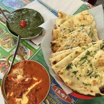 Everest Cuisine-Mountain View - Butter Chicken-Chef's Special, Everest Basket of Naan, and Saag Paneer-Chef's Special - Indian Near Me - Mountain View, California Everest Cuisine-Mountain View - Butter Chicken-Chef's Special, Everest Basket of Naan, and Saag Paneer-Chef's Special - Indian Near Me - Mountain View, California