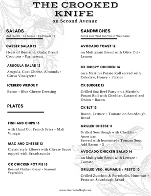 Menu photo 6 The Crooked Knife New York, NY