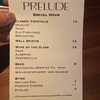 Prelude - Happy hour menu - Southern Near Me - San Francisco, California Prelude - Happy hour menu - Southern Near Me - San Francisco, California