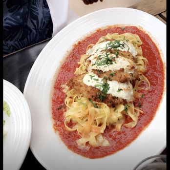 Pinstripes - Chicken Parmesan - Bowling Near Me - Oak Brook, Illinois