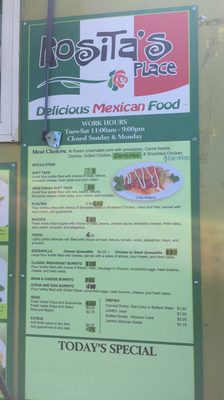 Menu photo 2 Rosita's Place Portland, OR Menu photo 2 Rosita's Place Portland, OR