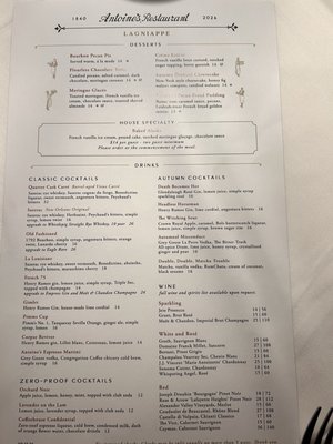 Menu photo 1 Antoine's Restaurant New Orleans, LA