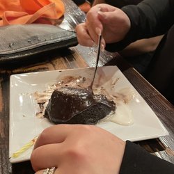 Abigails Restaurant - Lava fudge cake for dessert