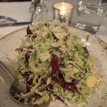Left Bank - Shaved Brussel Sprout Salad - New American Near Me - New York, New York Left Bank - Shaved Brussel Sprout Salad - New American Near Me - New York, New York