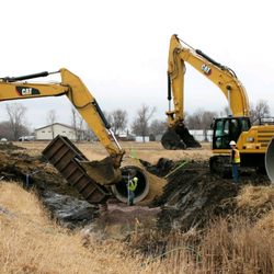 Hurricane Land Clearing - Pipe installation