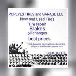 Popeyes Tire & Garage - Come ask about the prices ans see how much you will save