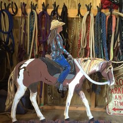 Flying Q Farms - Metal art painted by Liz at In Retrospect!