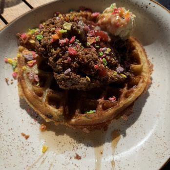 American Social - Bar & Kitchen - Orlando - Fruity pebbles chicken & waffles - Sports Bars Near Me - Orlando, Florida American Social - Bar & Kitchen - Orlando - Fruity pebbles chicken & waffles - Sports Bars Near Me - Orlando, Florida