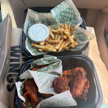 Wingstop - 10 pc Wing Combo (original hot & Cajun) along with Cajun fries - Chicken Wings Near Me - Garden Grove, California