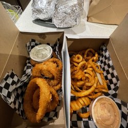 Frankie’s Nashville Hot Chicken - A disappointing small amount of fries and onion rings in a deceptively big box. Not worth it