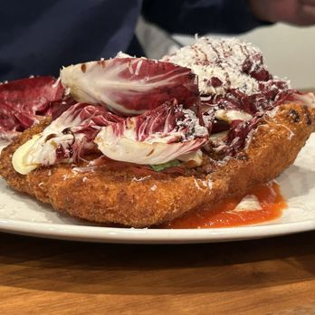 Maligne - Chicken Parm - prosciutto, mozzarella, radicchio salad $38 - New American Near Me - Seaside, California Maligne - Chicken Parm - prosciutto, mozzarella, radicchio salad $38 - New American Near Me - Seaside, California
