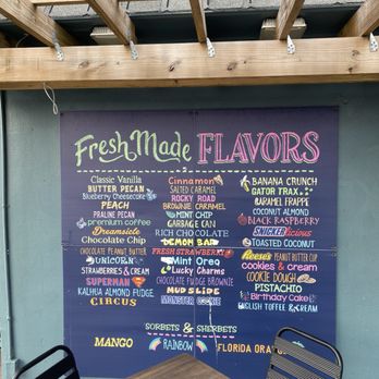 Ice and Cream Creamery - Menu flavors - Ice Cream & Frozen Yogurt Near Me - St. Pete Beach, Florida