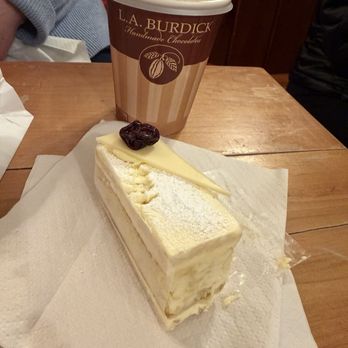 L.A. Burdick Handmade Chocolates - The hot chocolate is out of this world. We also enjoyed the lemon kirsh (cherry) cake. - Desserts Near Me - Boston, Massachusetts