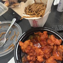 Sesame Chicken and Lo Mein