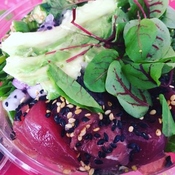 Raleigh Raw Juice Bar & Cafe - The Hustle poke bowl with greens and tuna - Juice Bars & Smoothies Near Me - Raleigh, North Carolina Raleigh Raw Juice Bar & Cafe - The Hustle poke bowl with greens and tuna - Juice Bars & Smoothies Near Me - Raleigh, North Carolina