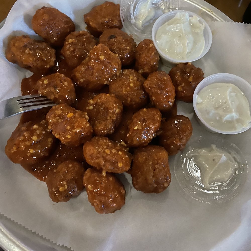 Mother's Pub North - Boneless wings - hot garlic flavor with blue cheese - Sports Bars Near Me - Gainesville, Florida Mother's Pub North - Boneless wings - hot garlic flavor with blue cheese - Sports Bars Near Me - Gainesville, Florida