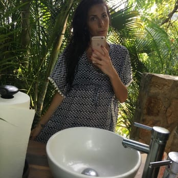 Ocean Grill - Obligatory bathroom selfie - yep, no walls or doors! - Steakhouses Near Me - Puerto Vallarta, JAL