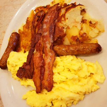 Farmingdale Diner - Breakfast special.. available 7 days a week. includes 2 eggs, breakfast meats, home fries, toast and coffee and juice - Diners Near Me - Farmingdale, New York