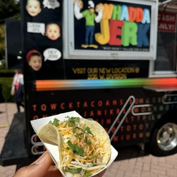 Whadda Jerk - "Jerk chicken tacos" ...I mean I guess - Food Trucks Near Me - Chicago, Illinois