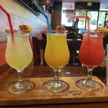 Crabby's Seafood & More - Margarita flight - Seafood Near Me - Montebello, California