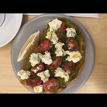 URL Coffee - Pesto, ricotta, basil and tomato toast - Salad Near Me - Seattle, Washington URL Coffee - Pesto, ricotta, basil and tomato toast - Salad Near Me - Seattle, Washington