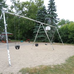 Iona Park - Swings and a basketball net.