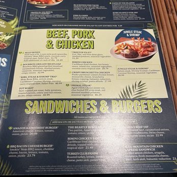 Rainforest Cafe - Menu - American Near Me - Lake Buena Vista, Florida