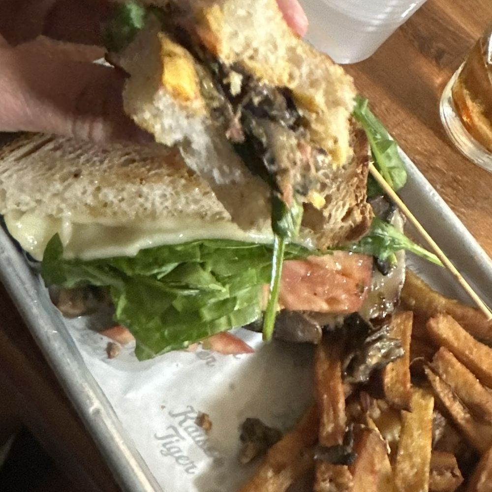 Kaiser Tiger - Veggie mushroom melt- amazing - New American Near Me - Chicago, Illinois Kaiser Tiger - Veggie mushroom melt- amazing - New American Near Me - Chicago, Illinois