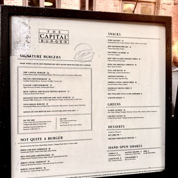 The Capital Burger - Menu - Burgers Near Me - Boston, Massachusetts The Capital Burger - Menu - Burgers Near Me - Boston, Massachusetts
