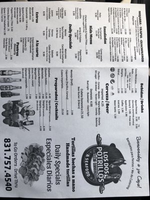 Menu photo 7 Los Dos Potrillos Restaurant Salinas, CA Menu photo 7 Los Dos Potrillos Restaurant Salinas, CA