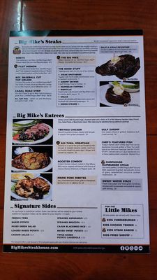 Menu photo 4 Big Mike's Steakhouse Orange Beach, AL Menu photo 4 Big Mike's Steakhouse Orange Beach, AL