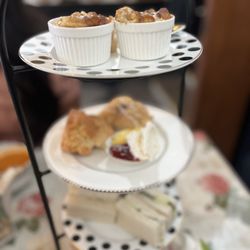 Coterie Tea & Eatery - Bread pudding, sandwiches, and scones