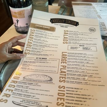 Ardsley Station - Menu - Wine Bars Near Me - Savannah, Georgia