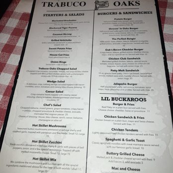 Trabuco Oaks Steakhouse - Menu - Steakhouses Near Me - Trabuco Canyon, California Trabuco Oaks Steakhouse - Menu - Steakhouses Near Me - Trabuco Canyon, California