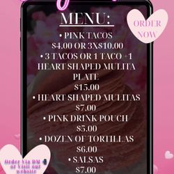 Chingona Tacos - 2024 event menu and pricing