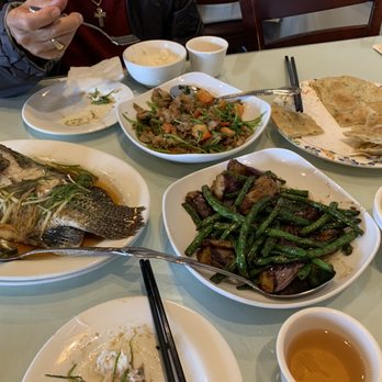 China Pepper - Steamed fish, green beans with eggplant and the sautéed lamb. - Szechuan Near Me - Rancho Cucamonga, California