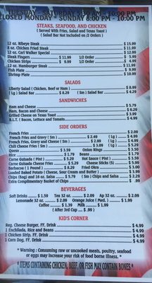 Menu photo 1 Liberty Cafe Freer, TX