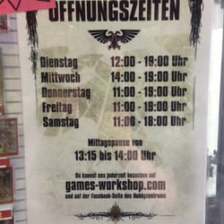 Games Workshop - Öffnungszeiten