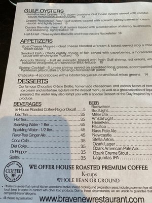 Menu photo 2 Brave New Restaurant Little Rock, AR Menu photo 2 Brave New Restaurant Little Rock, AR