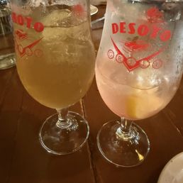 On the left, The Mule. Right; the strawberry lemonade On the left, The Mule. Right; the strawberry lemonade