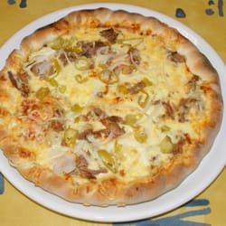 Pizza mit Kalbsfleisch-Döner