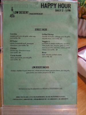 Menu photo 5 Low Desert Modern Mexican Palm Springs, CA Menu photo 5 Low Desert Modern Mexican Palm Springs, CA