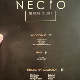 HH drink menu HH drink menu