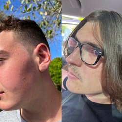 Clipper Crew Barber Shop - Totally different hair. Great haircuts on both.