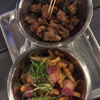 The Block - Popcorn chicken and pork belly fries - Asian Fusion Near Me - Annandale, Virginia