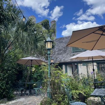 Mimi’s Famous Crepes - Garden patio with shade, tables and chairs. - Creperies Near Me - St. Augustine, Florida Mimi’s Famous Crepes - Garden patio with shade, tables and chairs. - Creperies Near Me - St. Augustine, Florida